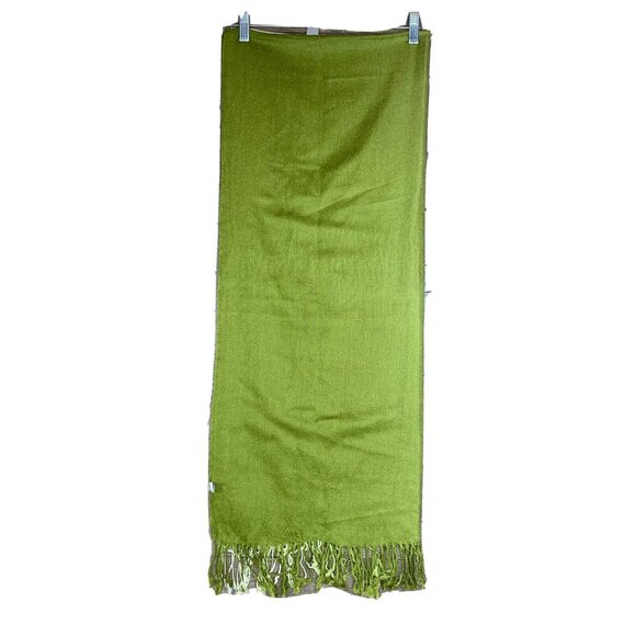 None Accessories - No Stretch Scarf Wrap Blues Greens Batik Tie-Dye Cotton Feel Fabric 82" X 24"